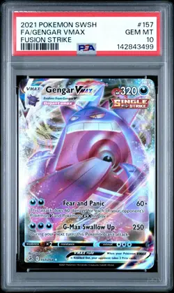 PSA 10 GENGAR VMAX 157/264 FULL ART FUSION STRIKE POKEMON 🌑 - Image 1