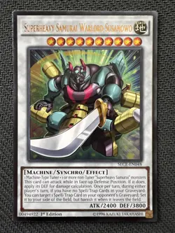 Yugioh Superheavy Samurai Warlord Susanowo 1st Ed Ultimate Rare SECE-EN048 NM - Image 1