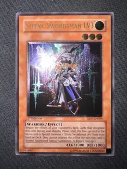 Yugioh Silent Swordsman LV3 1st Edition Ultimate Rare RDS-EN009 NM - Image 2