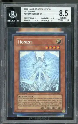 Honest Gr LODT-EN001 Ghost Rare 1st Edition Yugioh BGS 8.5 Silver *125 - Image 1