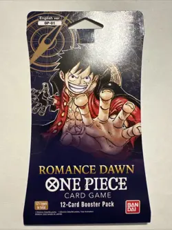 ONE PIECE OP-01 ROMANCE DAWN PRE-ERRATA SLEEVED PACK FACTORY SEALED - Image 1