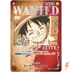 [LP] Monkey D. Luffy ST01-012 SR SP Wanted Mighty Enemies - ONE PIECE Game #3126 - Image 1