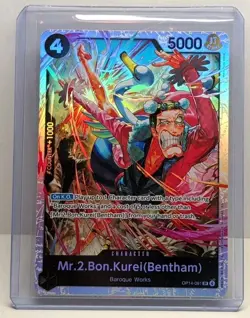 Mr.2.Bon.Kurei (Bentham) SR The Azure Sea's Seven OP14-091 One Piece Super Rare - Image 1