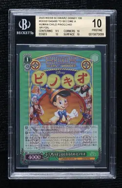 2023 Weiss Schwarz Disney 100 Years Japanese SR Pinocchio BGS 10 PRISTINE - Image 1
