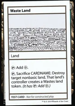 MTG Waste Land (121/124) Mystery Booster Playtest Cards 2021 LP - Image 1
