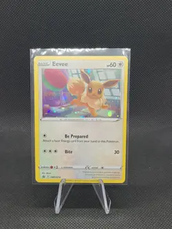 Pokemon Card Eevee SWSH212 Black Star Promo NM/M With SWIRL - Image 1