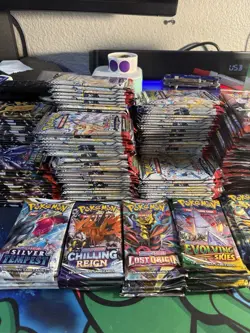Lot of 392 OPENED Pokemon Booster Packs Sword & Shield 151 ES 3900+ Cards READ - Image 4
