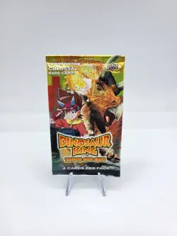 Rare 4 Card Dinosaur King Base Set Booster Pack New Sealed - Image 1