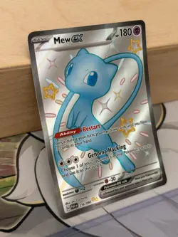 MINT ~ Mew EX Ful Art Shiny Paldean Fates 216/091 Pokemon TCG Card - Image 3