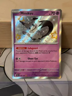 MINT ~ Mimikyu Baby Shiny Holo Rare Paldean Fates 160/091 Pokemon TCG Card - Image 1