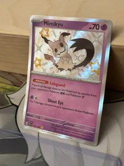 MINT ~ Mimikyu Baby Shiny Holo Rare Paldean Fates 160/091 Pokemon TCG Card - Image 2