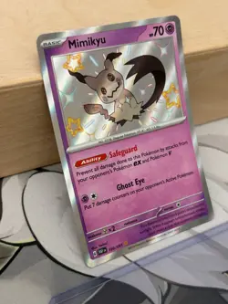 MINT ~ Mimikyu Baby Shiny Holo Rare Paldean Fates 160/091 Pokemon TCG Card - Image 3