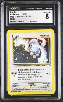 CGC 8 Lugia 2000 Neo Genesis 9/111 Holo Pokemon Card - Image 1
