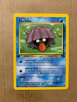 1st Edition Shellder 54/62 Fossil Set - Common Pokemon Card - NM/Mint - Image 1