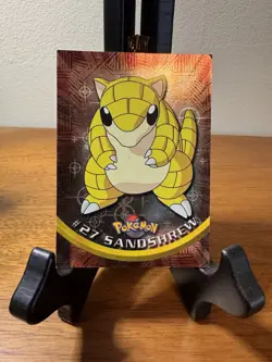 SANDSHREW TV Animation Edition POKEMON Holo Foil TOPPS 1999 Trading Card #27 - Image 1