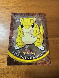 SANDSHREW TV Animation Edition POKEMON Holo Foil TOPPS 1999 Trading Card #27 - Image 2