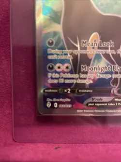 Pokemon TCG Evolving Skies Umbreon v Full Art Ultra Rare Holo Card 188/203 - Image 5