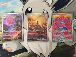 NM - EX ~ Paldea Evolved Illustration Rare Lot of 3 Pokemon TCG Cards - Image 1