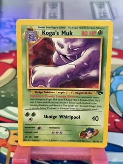 Pokemon Koga's Muk Card 26/132 Gym Challenge, Regular Rare, Vintage TCG - Image 1