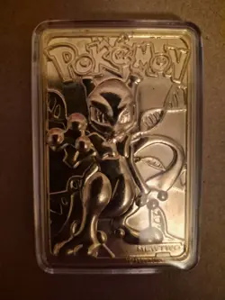 1999 NINTENDO MEWTWO LIMITED EDITION 23K GOLD PLATED TRADING CARD COLLECTORS - Image 2