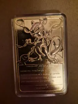 1999 NINTENDO MEWTWO LIMITED EDITION 23K GOLD PLATED TRADING CARD COLLECTORS - Image 3