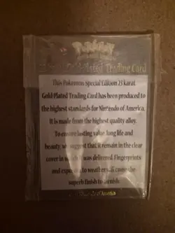 1999 NINTENDO MEWTWO LIMITED EDITION 23K GOLD PLATED TRADING CARD COLLECTORS - Image 5