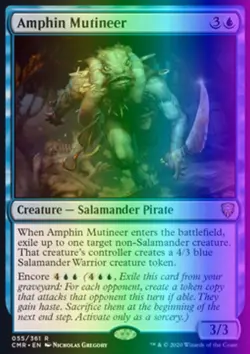 MTG Magic the Gathering Amphin Mutineer (55/794) Commander Legends LP FOIL - Image 1