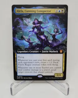 Alela, Cunning Conqueror - Extended Art - Wilds of Eldraine - LP/NM - Non-Foil - Image 1