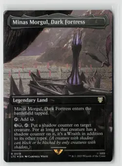 MTG Minas Morgul, Dark Fortress - Borderless - Foil - 514 LTC x1 NM Rare - Image 1