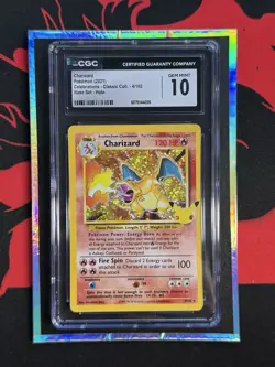 Pokemon Charizard 4/102 Celebrations Classic Collection Base Set Holo CGC 10 - Image 1