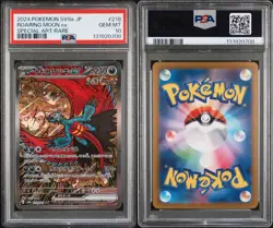 Pokemon Roaring Moon ex 218/187 Sv8a: Terastal Fest Ex Holo (Japanese) PSA 10 - Image 3