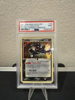 2021 Pokemon Greninja Gold Star SWSH144 Celebrations Promo PSA 9 - Image 1