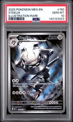 PSA 10 STEELIX 150/132 ILLUSTRATION RARE MEGA EVOLUTION POKEMON 😍 - Image 1
