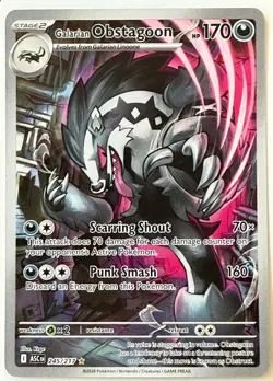 Pokemon TCG: Galarian Obstagoon 245 Ascended Heroes Illustration Rare IR ENG - Image 1
