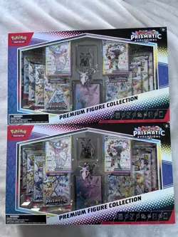 POKEMON PRISMATIC EVOLUTIONS PREMIUM FIGURE COLLECTION BOX LOT OF TWO (2) TCG US - Image 2