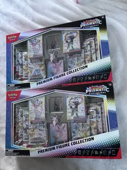 POKEMON PRISMATIC EVOLUTIONS PREMIUM FIGURE COLLECTION BOX LOT OF TWO (2) TCG US - Image 3