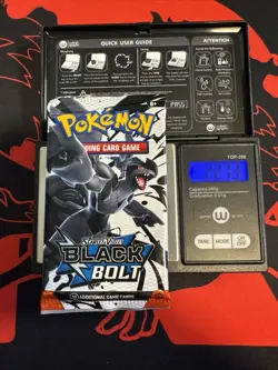 22.73g Heavy - Pokemon TCG S&V - Black Bolt Booster Pack! Semi GOD U - Image 1