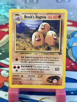 Brock's Dugtrio 22/132 Gym Challenge Regular MP Pokemon TCG LP - Image 1