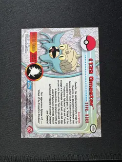 2000 Topps Pokemon TV Animation Series 3 Omastar Blue Logo #139 - Image 5