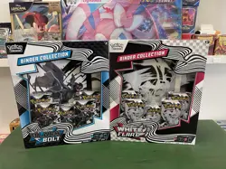 NEW DENT Pokemon Black Bolt & White Flare Binder Collection Bundle Set of 2 - Image 1