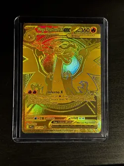 Pokemon Mega Charizard X Ex Mega Hyper Rare Holo 130/094 Phantasmal Flames EX - Image 1