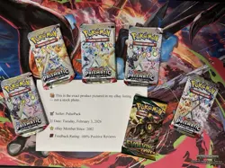 Lot of 6 Pokemon Prismatic Evolutions & Evolving Skies Booster Packs New Sealed - Image 1