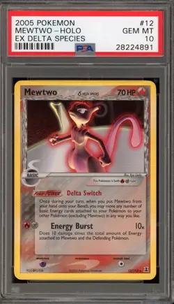 Pokemon Mewtwo EX Delta Species Holo Rare #12 PSA 10 Gem Mint - Image 1