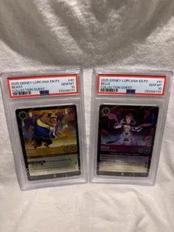 Lorcana Collection Quest DCA Promo Mystic Belle, Beast Set PSA 10 SEQUENTIAL - Image 1