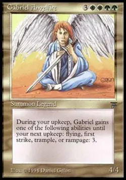 MTG English Gabriel Angelfire Light Play Normal Legends - Image 1