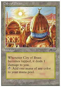 MTG English City of Brass Light Play Normal Chronicles - Image 1