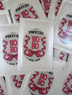 2024 Pokkedo V2 Christmas HoHo Pack Sealed Edo Huang Art Fan Art Pokemon 4 Cards - Image 1