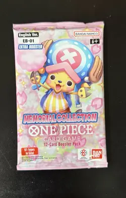 Bandai One Piece Card Game Memorial EB-01 Extra Booster Pack 12 Cards English - Image 1