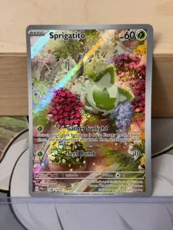 MINT ~ Sprigatito Illustration Rare Paldea Evolved 196/193 Pokemon TCG Card - Image 1