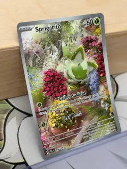 MINT ~ Sprigatito Illustration Rare Paldea Evolved 196/193 Pokemon TCG Card - Image 3